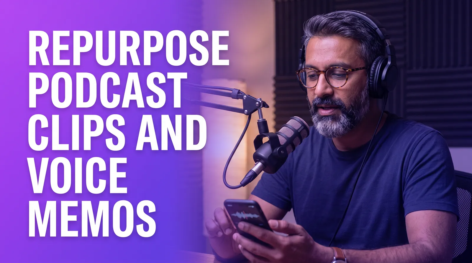 How to Repurpose Podcast Clips, Voice Memos, and Automate Social Content: One System for Founders