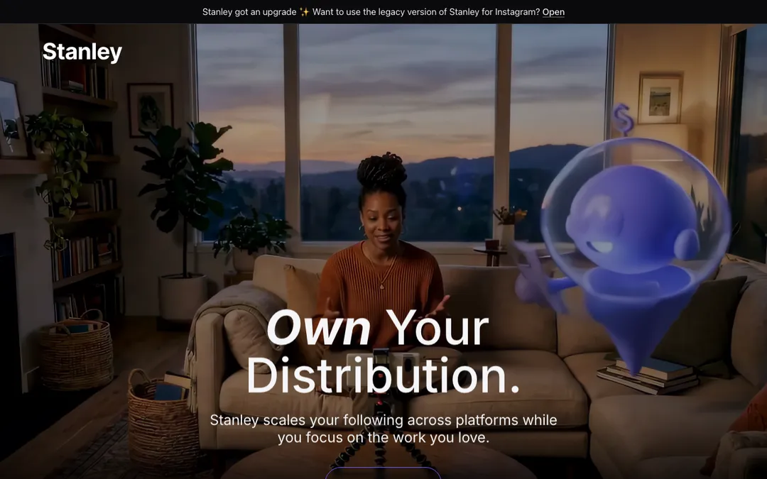 Stanley homepage, a conversational AI advisor for LinkedIn.
